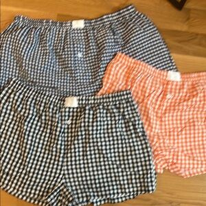 Gingham Checkered Boxer Shorts Set